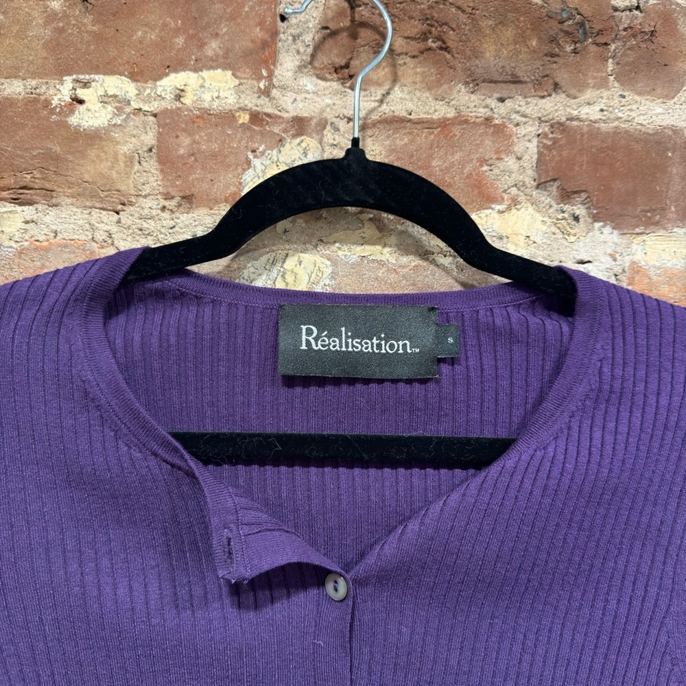 REALISATION PAR WINONA CARDIGAN - DEEP PURPLE - Picture 6 of 6